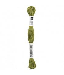 Fil à broder mouliné Uni - Rico Design 201 Vert