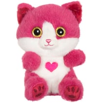 Peluche - Peluche Chat rose framboise "Cutydoos Love" - 13 cm