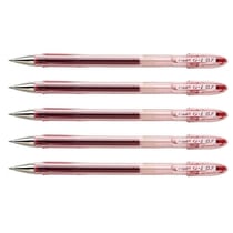 Lot de 5 stylos à bille PILOT G1-07 - Rouge - Pointe moyenne