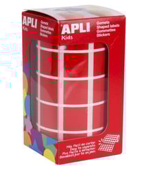 Gommettes rouleau Carré 20x20 mm Rouge x 1 770