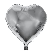 Ballon Coeur, 46x49cm, 1pce. , argent