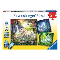 Puzzle 3 x 49 pièces - Les licornes - RAVENSBURGER