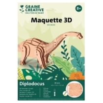 Maquette en Bois 3D Dinosaure avec Décorations Assorties