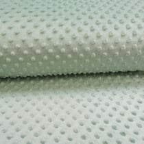 Tissu Doudou Ultra doux Pois Vert d'eau - Au mètre
