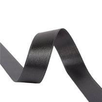 Bobine 25m ruban satin double face Gris moyen fabriqué en France