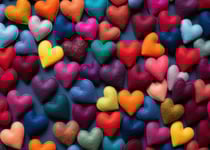 Puzzle 500 pièces - Coeurs Multicolores - Bluebird Puzzle