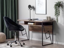 Bureau Panneau de particules Marron/noir FORRES - Beliani