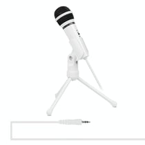 Microphone Professionnel Avec Trépied Pour Diffusion En Direct Et Jeux PC Mac Blanc YONIS
