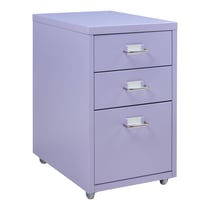 Caisson de bureau armoire meuble de rangement à roulettes acier 48 x