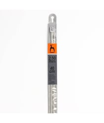 Aiguilles à tricoter 40 cm aluminium Pony Classic N°3 à 20 - Pony N°2.50 Gris