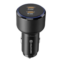 Swissten Chargeur Voiture Fast Charging 50W 2x USB-C Power Delivery Noir