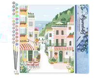 Peinture par Numéro Figured'Art - Ville côtière pastel - Kit de Loisir Créatif DIY Numéro d'Art Complet - 40x50cm sans châssis en bois