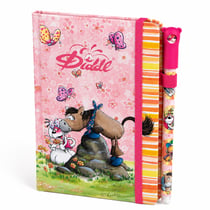 Carnet A6 et stylo Diddlina rose