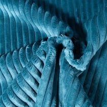 Tissu Doudou côtelé d'ameublement 15 mm uni Bleu canard