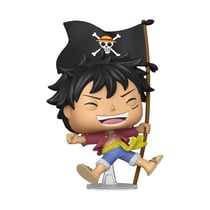 One Piece - Figurine POP! Luffy avec le Drapeau 9 cm - Funko