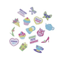 MégaCréa DIY - Stickers maman caoutchouc mousse 24 pièces