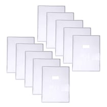 10 grands protège cahier - 24x32cm - Transparent - Avec porte étiquette