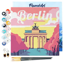 Mini Peinture par Numéro Figured'Art 20x20cm avec cadre Berlin - Petit Format