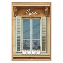 Tableau mural encadré illustration lumignons Lyon 65x97 cm