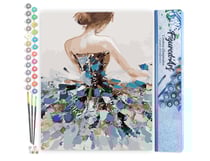 Peinture par Numéro Figured'Art Danseuse Classique de dos - Activité Manuelle Kit de Loisir Créatif DIY Numéro d'Art Complet - 40x50cm sans châssis en bois