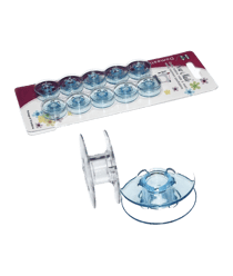 Lot de 10 canettes en plastique (9033P) pour série ACDEFG - Sew Mate Transparent