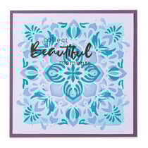 Pochoirs superposables mosaïque florale - Sizzix