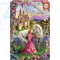 Puzzle - Licorne - Fée - Princesse - Château - 500 pièces - 34x48cm - Educa