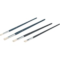 4 pinceaux brosses à tableaux plats et ronds pour retouches Nespoli