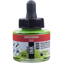 Flacon encre acrylique Acrylic Ink Amsterdam 30ml vert olive clair