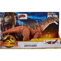 Coffret dinosaure mega action : ampelosaurus - articule - dino dominion - jurassic world - mattel hdx50