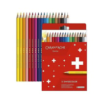 Crayons de couleur - 18 couleurs - Caran d'Ache - Swisscolor - Permanent