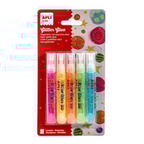 Colle à paillettes Couleurs Assorties Fluo 13g 5 Tubes