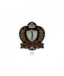 Ecussons Thermocollant Sport Elegant 5 X 5,5 cm - Mediac Golf Noir