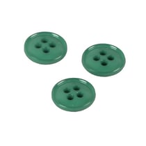 Bouton 4 trous nylon recylé bleu canaries 11mm