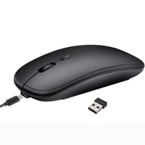 Souris Bluetooth Sans Fil Rechargeable Ultra Fine et Silencieuse Or Noir YONIS