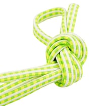 Bobine 25m Elastique rectangle 6 mm jaune et vert fluo