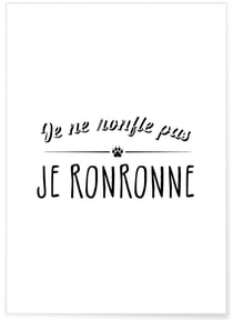 Affiche 'Je ne ronfle pas...' | A3 : 29,7x42cm