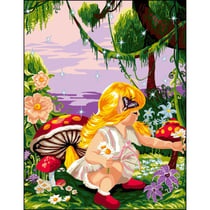 Princesse - Canevas antique Au pays des merveilles 50x65cm