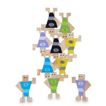 Bonhommes à empiler en bois - jeu acrobates équilibristes - jouet plein air