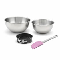 Set pâtisserie avec mini moule à manqué 16 cm, 2 bols à mixer et 1 spatule Zenker