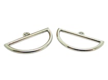 4 Breloques demi-lune 29*18mm argenté