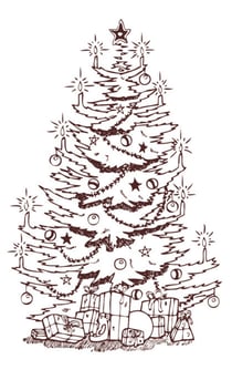 Tampon en bois Sapin de Noel