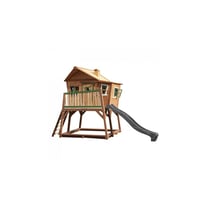 AXI Crooked Max Maisonnette Marron vert Toboggan Gris - Axi House