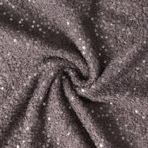 Tissu Fausse fourrure Bouclette Néora à sequin uni Gris