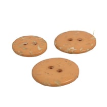 Lot de 3 boutons rond bouteilles recyclées 2 trous beige antilope