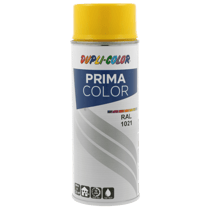 Spray de peinture acrylique - Jaune colza - RAL 1021 - Brillant - Tous supports - Prima Color - 400ml
