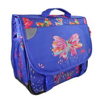 Cartable 38 cm – ETTAVEE FLY WITH ME – Bleu multicolore Papillon – 2 compartiments