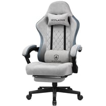 Fauteuil gaming - GTPLAYER - tissu gris - LR002
