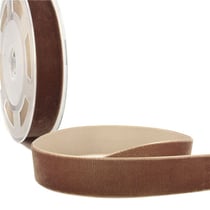 Bobine 10m Velours haute densité marron chocolat
