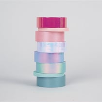 Kit Washi Tape "Shiny Mix", Colore, 6x15mm, 2x5mm à 5m, Boite 8 pces